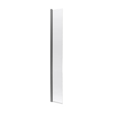 Nui 1850 X 300 X 8mm Hinged Return Screen Contemporary Brushed Pewter Aluminium 1850x322x27mm