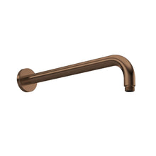 Nui Wall Hung Shower Arm Contemporary Brushed Bronze Brass 85x60x400mm