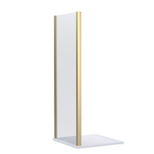 Nui Lucie 800mm Side Panel - Brushed Brass Contemporary Aluminium,glass 1900x790x31mm