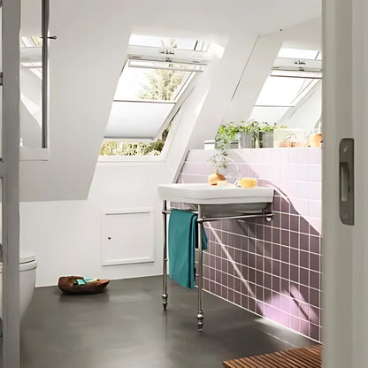 Velux GGU 0070 White Polyurethane Centre Pivot Roof Window