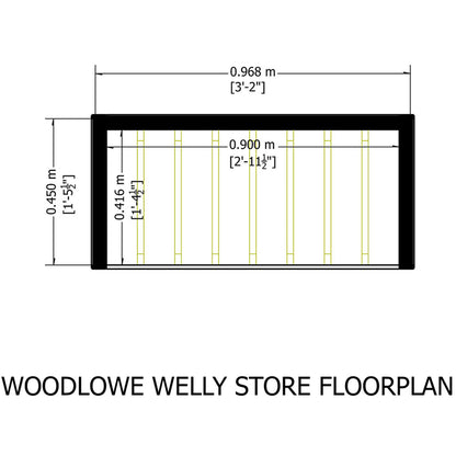 Shire 3.2 x 1.5ft Woodlowe Welly Store
