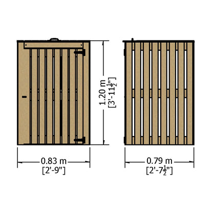 Shire Wheelie Bin Store 3x3ft