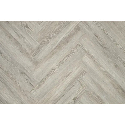 Woodpecker Craft Rain Oak Herringbone Stratex Wood Flooring With Built In Underlay (1.44m2)