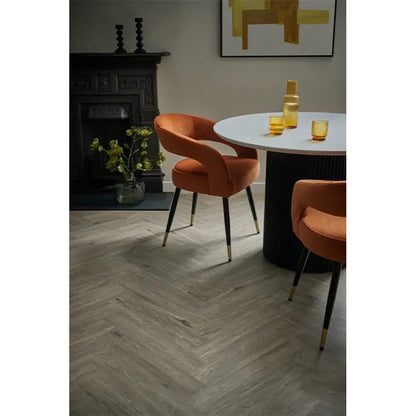 Woodpecker Craft Thatch Oak Herringbone Stratex Wood Flooring With Built In Underlay (1.44m2)