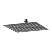 Nui Square Fixed Head 200mm Contemporary Brushed Pewter Stainless Steel 50x200x200mm