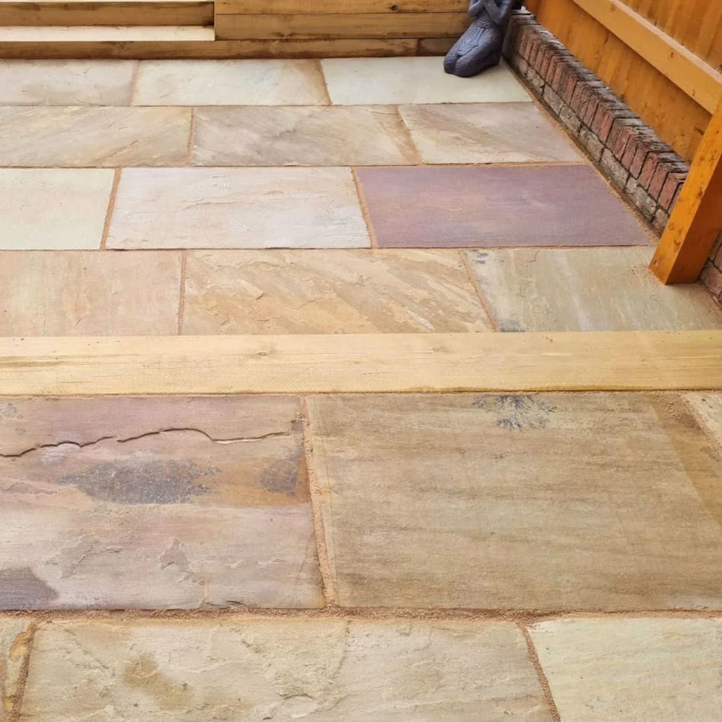 Ancient Mint Indian 22mm Sandstone Paving Slabs - Riven - JJ Building Materials