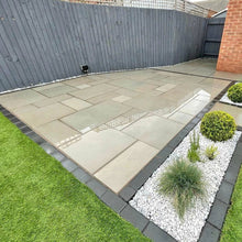 Aravalli Grey Indian 20mm Sandstone Paving Slabs - Sawn & Honed - Patio Kit - JJ Building Materials