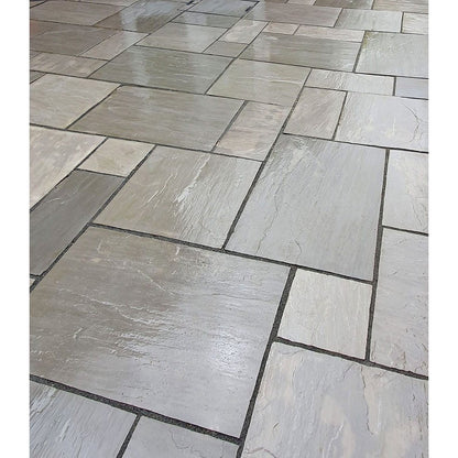Aravalli Grey Indian 22mm Sandstone Paving Slabs - Riven - Patio Kit - JJ Building Materials