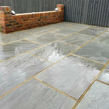 Aravalli Grey Indian 22mm Sandstone Paving Slabs - Tumbled - JJ Building Materials