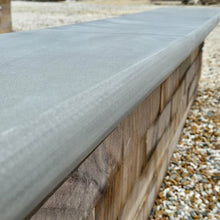 Aravalli Grey Indian 40mm Sandstone - Bullnose Coping Stones - Sawn & Honed - 600x300mm - JJ Building Materials