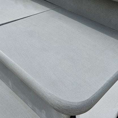 Aravalli Grey Indian Sandstone - Bullnose Step Corners - Sawn & Honed - 400x400mm - 40mm