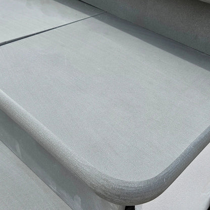 Aravalli Grey Indian Sandstone - Bullnose Step Corners - Sawn & Honed - 400x400mm - 40mm - JJ Building Materials