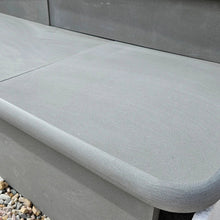Aravalli Grey Indian Sandstone - Bullnose Step Corners - Sawn & Honed - 400x400mm - 40mm - JJ Building Materials