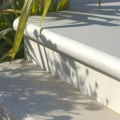 Aravalli Grey Indian 40mm Sandstone - Sawn & Honed - Bullnose Steps - 900x400mm