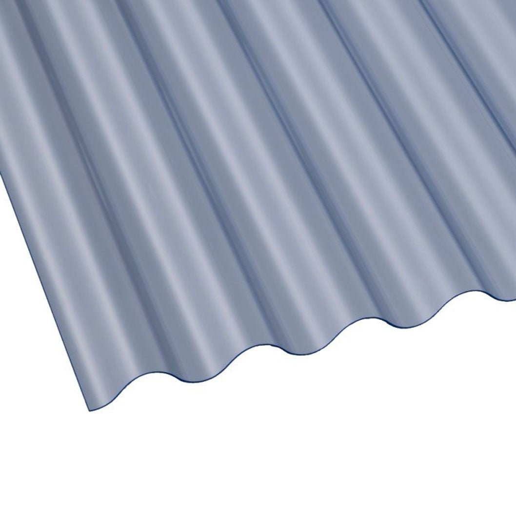 Ariel Plastics 0.8mm Clear Corolite Iron Profile 10.5/3" Corrugated Polycarbonate - JJ Building Materials
