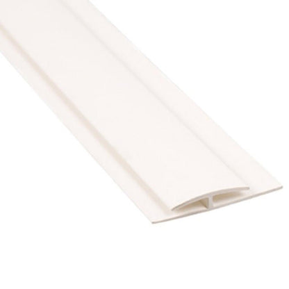 Ariel Plastics White H' Section Division Bar - 3000mm - JJ Building Materials