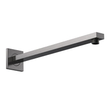 Nui Small Rectangular Shower Arm Contemporary Brushed Pewter Brass 20x35x355mm