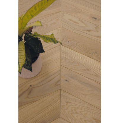 Bathford Oak Chevron Brushed Fusion Hybrid Engineered Wood Flooring - 1.568m2 Pack Size | Parquet Range - JJ Building Materials