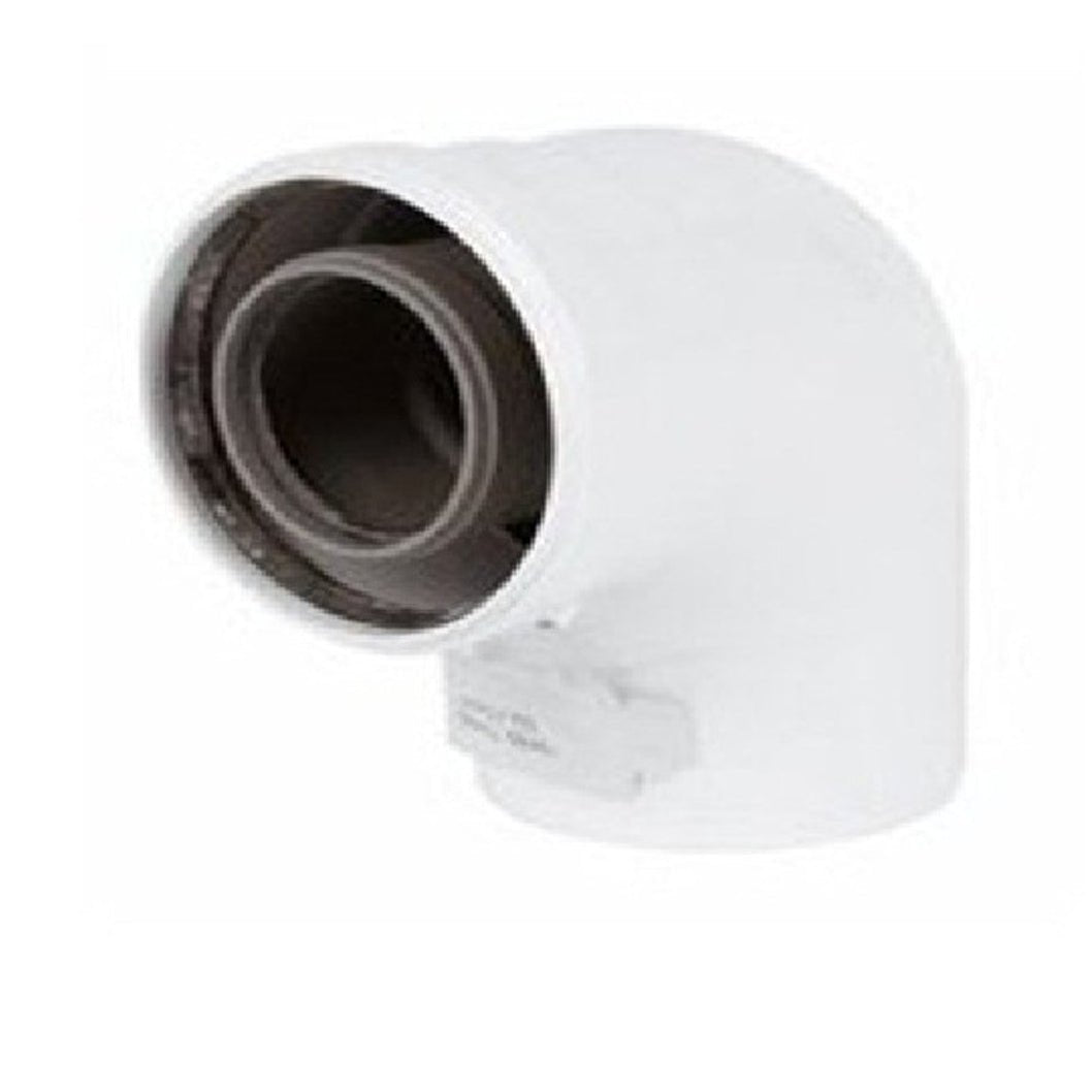 Baxi/Main/Potterton Multifit 135 Degree Flue Bend 60/100mm with Fixing Screws - JJ Building Materials