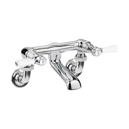Hudson Reed Topaz Wall Mounted Bath Filler Trad Chrome Brass 142x338x197mm - BC303DLWM