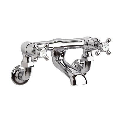 Hudson Reed Topaz Wall Mounted Bath Filler Trad Chrome Brass 142x262x197mm - BC303DXWM