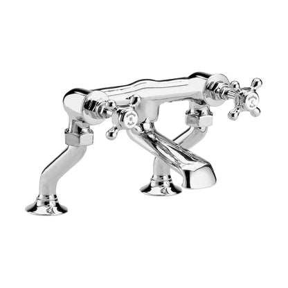 Hudson Reed Topaz Deck Mounted Bath Filler Trad Chrome Brass 187x262x217mm - BC303HX