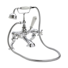 Hudson Reed Topaz Deck Mounted Bath Shower Mixer Trad Chrome Brass 320x350x155mm - BC304DX