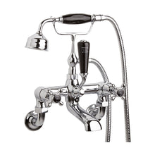 Hudson Reed Topaz Wall Mounted Bath Shower Mixer Trad Chrome Brass 320x350x155mm - BC404DXWM