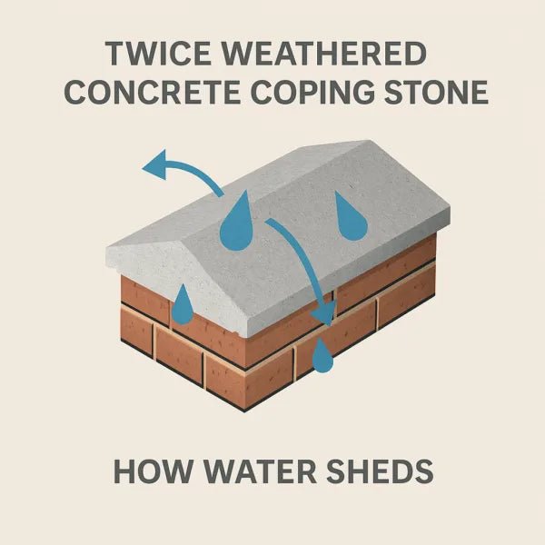 Castle Composites Twice Weathered Concrete Coping Stones - JJ Building Materials