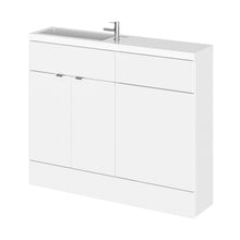 Hudson Reed Fusion 1100mm Combination - Compact Contemp Gloss White MFC Painted Gloss 904x1105x260mm