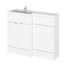 Hudson Reed Fusion 1100mm Left Hand Combination Contemp Gloss White MFC Painted Gloss 904x1105x360mm