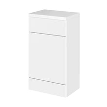 Hudson Reed Fusion 500mm Wc Unit & Polymarble Top Contemp Gloss White MFC Painted Gloss 904x505x360mm