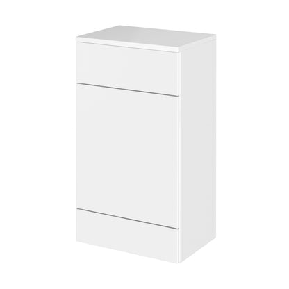 Hudson Reed Fusion 500mm Wc Unit & Co-ordinating Top Contemp Gloss White MFC Painted Gloss 882x505x360mm