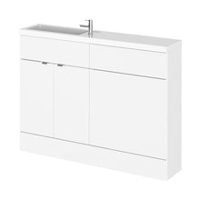 Hudson Reed Fusion 1200mm Combination - Compact Contemp Gloss White MFC Painted Gloss 904x1205x260mm - CBI108