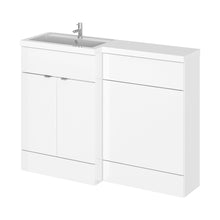 Hudson Reed Fusion 1200mm Left Hand Combination Contemp Gloss White MFC Painted Gloss 904x1205x360mm - CBI109