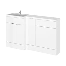 Hudson Reed Fusion 1500mm Left Hand Combination Contemp Gloss White MFC Painted Gloss 904x1505x360mm - CBI113