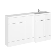 Hudson Reed Fusion 1500mm Right Hand Combination Contemp Gloss White MFC Painted Gloss 904x1505x360mm - CBI114
