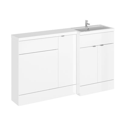 Hudson Reed Fusion 1500mm Right Hand Combination Contemp Gloss White MFC Painted Gloss 904x1505x360mm - CBI114