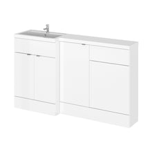 Hudson Reed Fusion 1500mm Left Hand Combination Contemp Gloss White MFC Painted Gloss 904x1505x360mm - CBI115