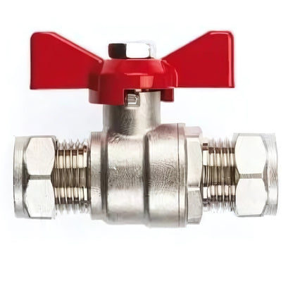 Compression Red Handle T Bar Butterfly Valve