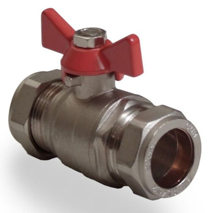 Compression Red Handle T Bar Butterfly Valve