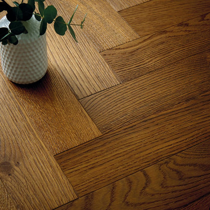 Congaree Smoked Oak Block Brushed UV Oil Engineered Wood Flooring - 0.648m2 Pack Size | Parquet Range - JJ Building Materials