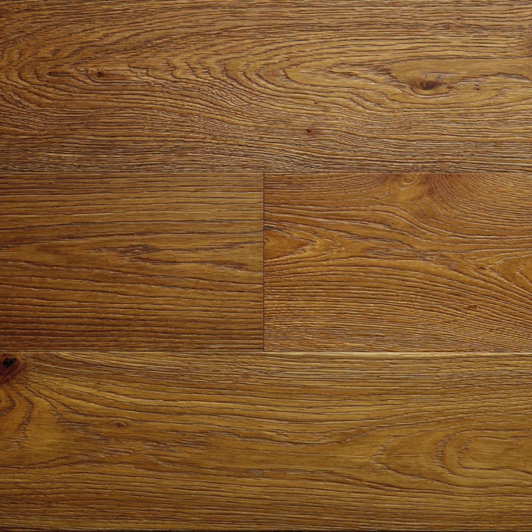 Congaree Smoked Oak Plank Brushed UV Oil Engineered Wood Flooring - 2.17m2 Pack Size | Contemporary Range - JJ Building Materials