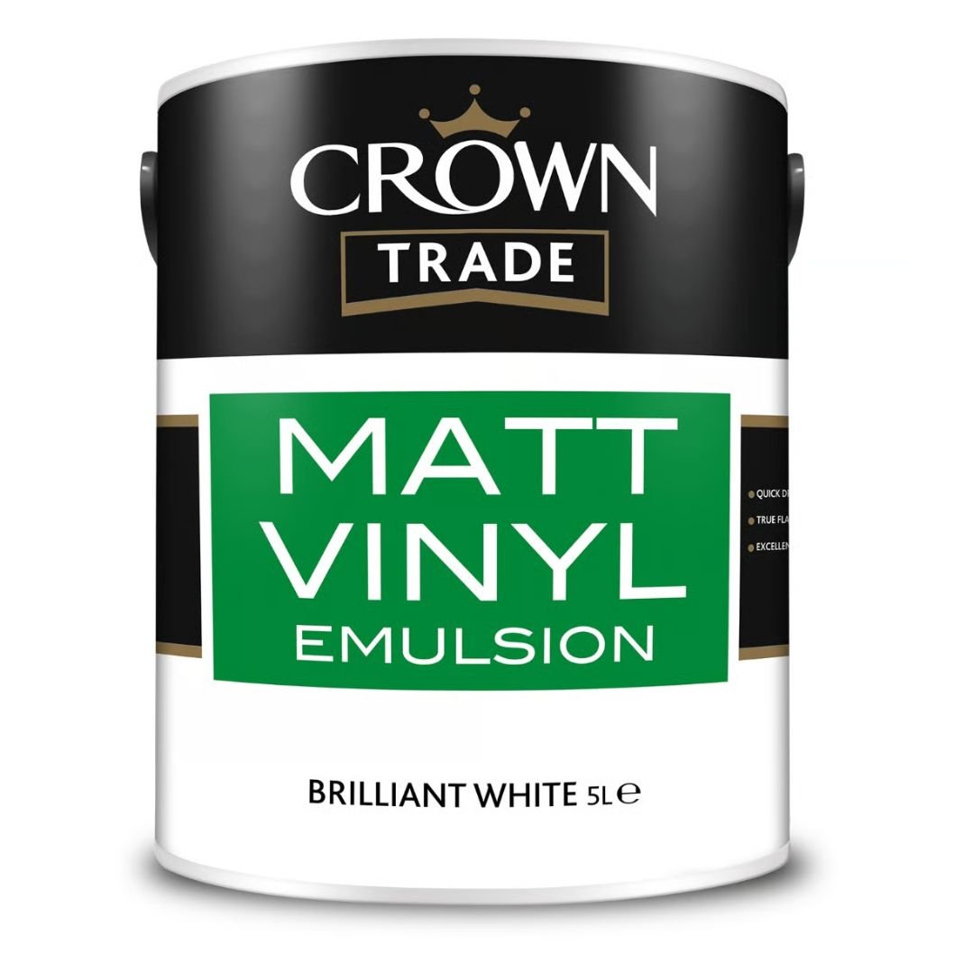 Crown Trade Vinyl Matt Emulsion Brilliant White  - JJ Building Materials