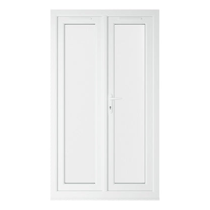 Crystal UPVC French Door Grey 7016 External White Int Clear Double Glazing Left Hand Master 150mm Cill Included - JJ Building Materials