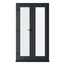 Crystal UPVC French Door Grey 7016 External White Int ClearTriple Glazing Left Hand Master 150mm Cill Included - JJ Building Materials