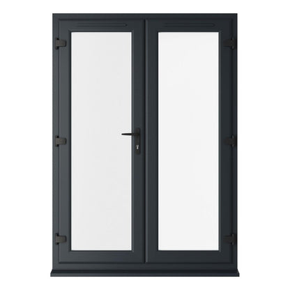 Crystal UPVC French Door Grey 7016 External White Int ClearTriple Glazing Left Hand Master 150mm Cill Included - JJ Building Materials