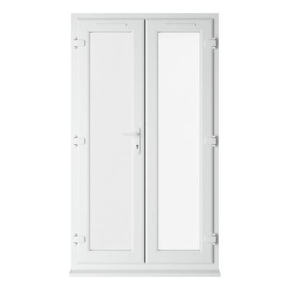 Crystal UPVC French Door White ClearTriple Glazing Left Hand Master 150mm Cill Included - JJ Building Materials
