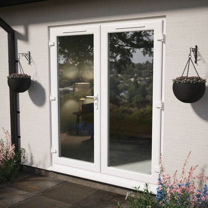Crystal UPVC French Door White ClearTriple Glazing Left Hand Master 150mm Cill Included - JJ Building Materials