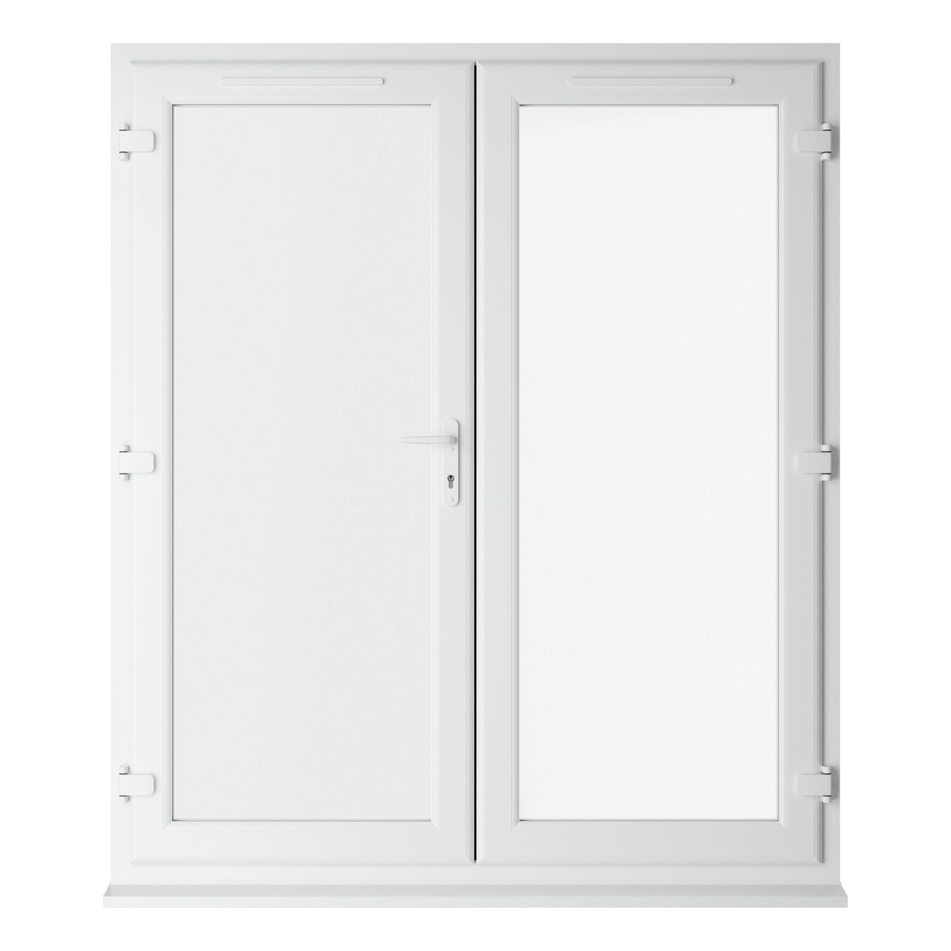 Crystal UPVC French Door White ClearTriple Glazing Left Hand Master 150mm Cill Included - JJ Building Materials
